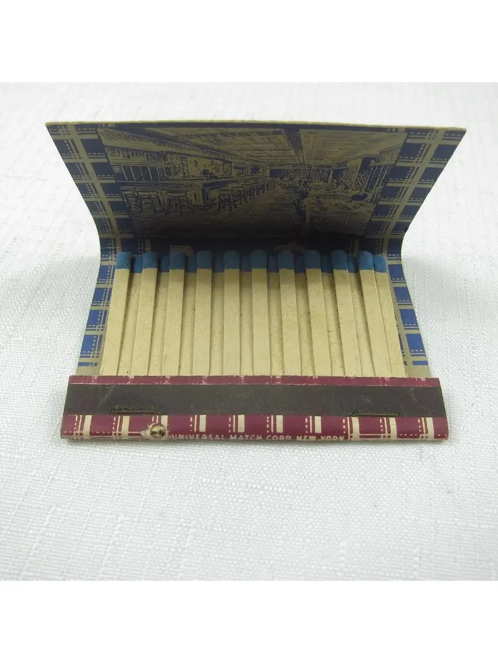 2 Vintage Matchbooks FULL Hotel Worth Fiesta Room, Hotel Markeen Braemar Room NY